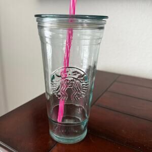 Starbucks Recycled Glass Cold to Go Tumbler Lid Straw Made in Spain 20oz Venti